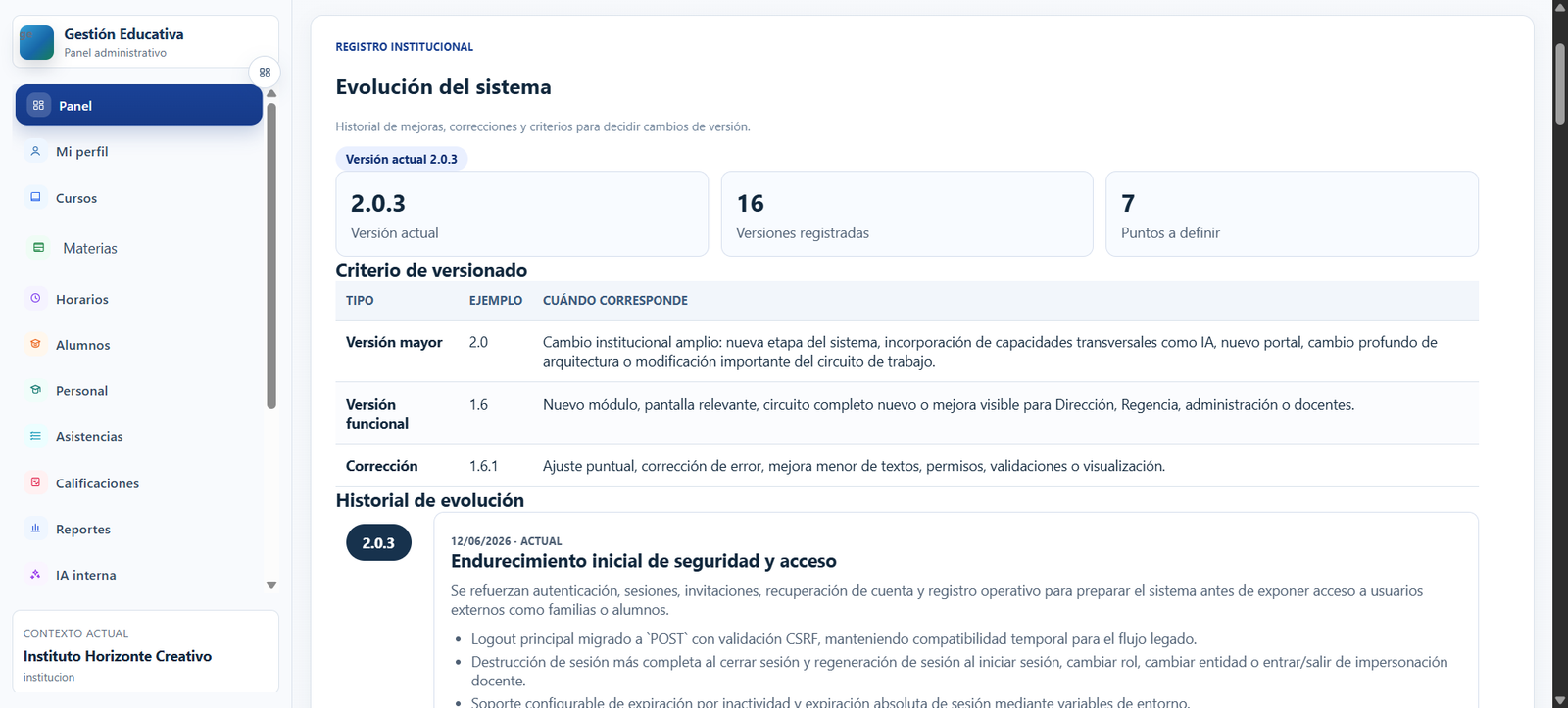 Captura de Pantalla del Seguimiento Pedagógico DTP