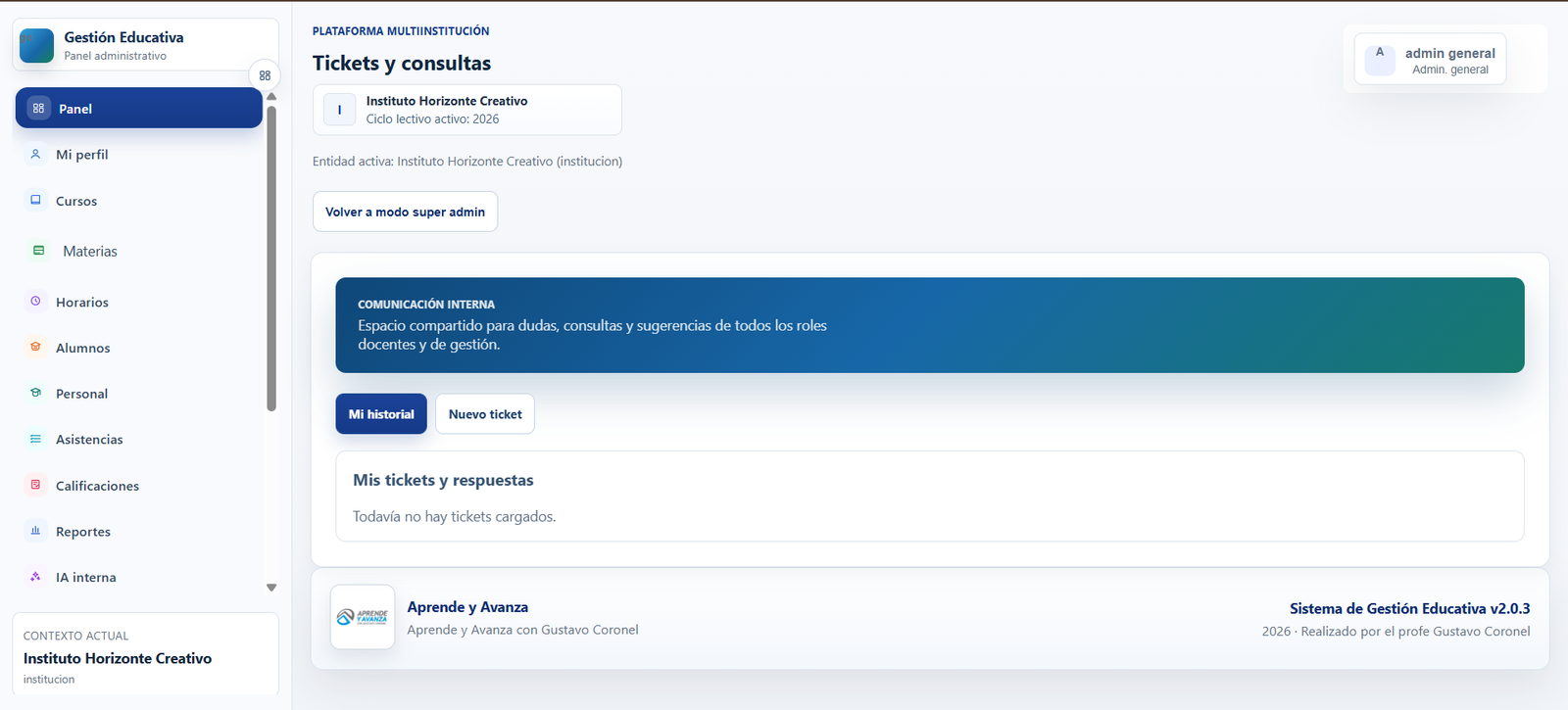 Mesa de Gestión Interna